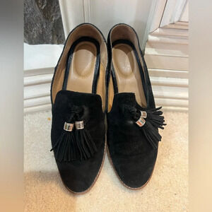 Franco SARTO Leather Flats Shoes with Tassels Size 6.5M